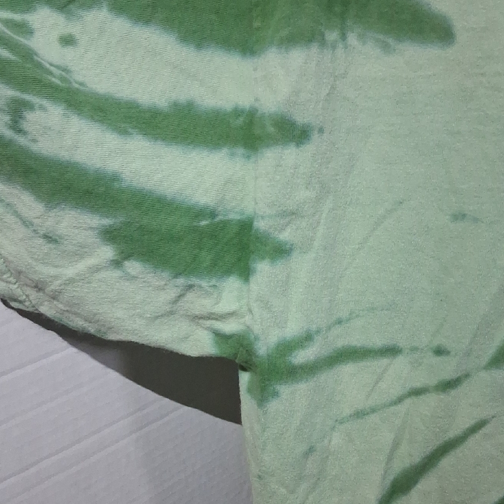 Port And Company Green Tie-Dye T-Shirt with Logo - Picture 4 of 9